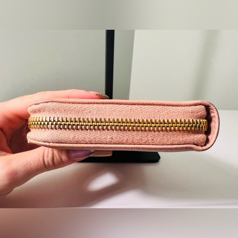 Prada Pink Saffiano Leather Bow Wallet - Picture 6 of 15